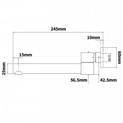 Euro Round Gunmetal Grey Bathtub/Basin Swivel Wall Spouts Tapware Bathtub Faucet